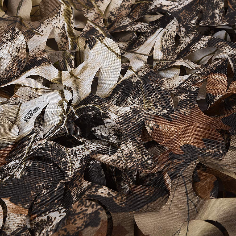 LOOGU Tarnnetz für Sichtschutz Sonnenschutz Abdeckung Dekoration Waldoptik Baum Design Tarnung Camouflage Netz für Haus Garten Camping Jagd