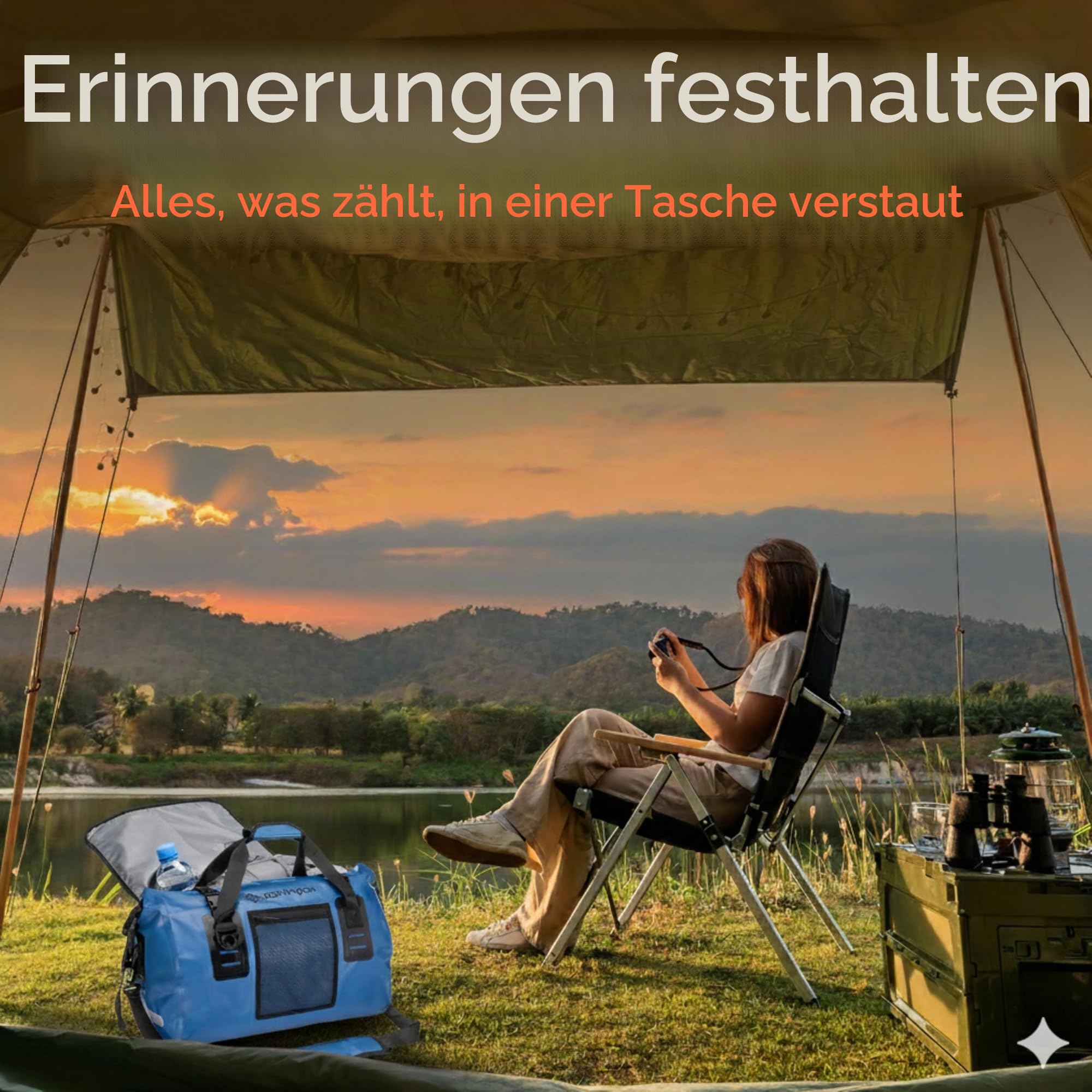 Earth Pak Wasserfeste Reisetasche- Hochwertige Duffel Bag Größen 50L / 70L - Ideal als Reisetasche, Segeltasche, Fitnesstasche oder Expeditionstasche