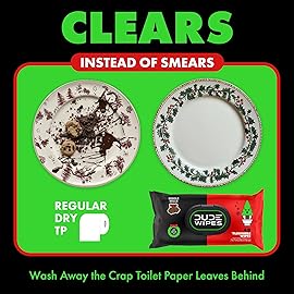 DUDE Wipes - Flushable Wipes Stocking Stuffers - 3 Pack, 144 Count - Dingle Bells Extra Large with Crisp Pine, Balsam, and Other Jolly Scents