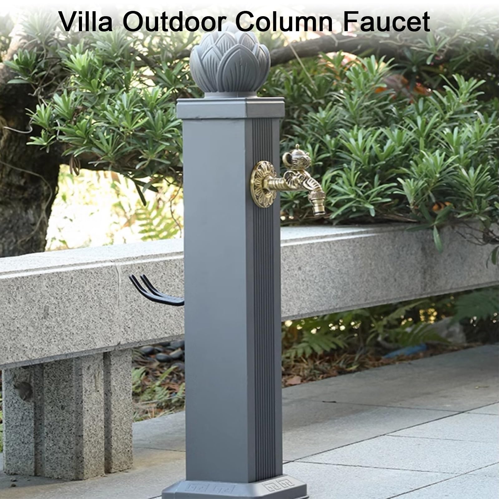 Soporte ajustable para manguera de agua, hidrante de incendios duradero con organizador de mangueras para riego y lavado eficientes en jardín, granja, patio trasero