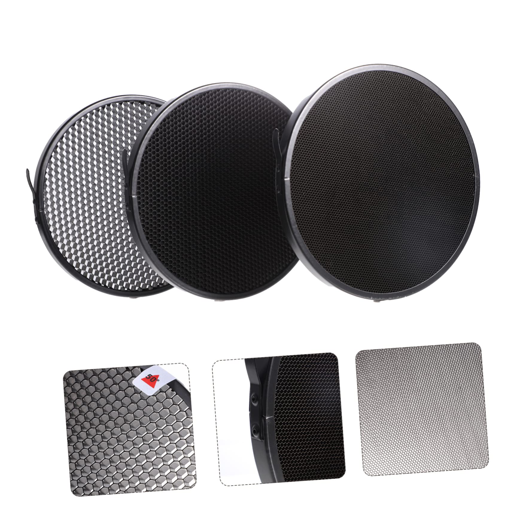 DOITOOL 1Set Honeycomb Grid Photography Lamp Shade Reflector Light Modifier for Flash Professional Photography Supplies Diffuser Grid Accessories