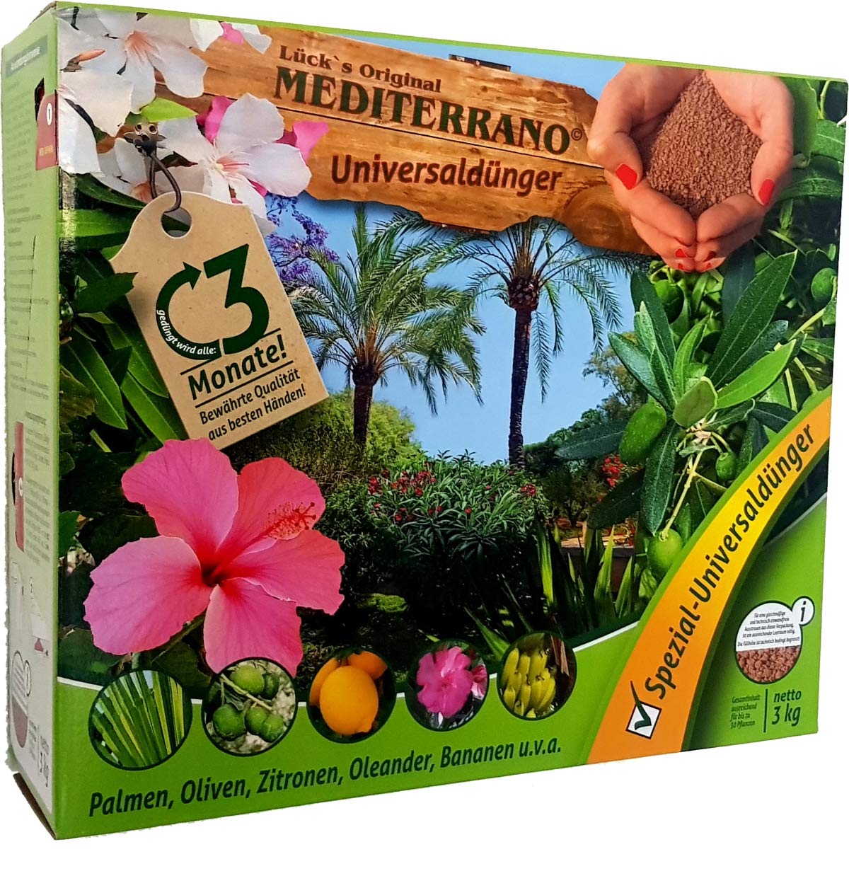 Mediterrano - Fertilizzante per agrumi, fertilizzante per limoni, 3 kg
