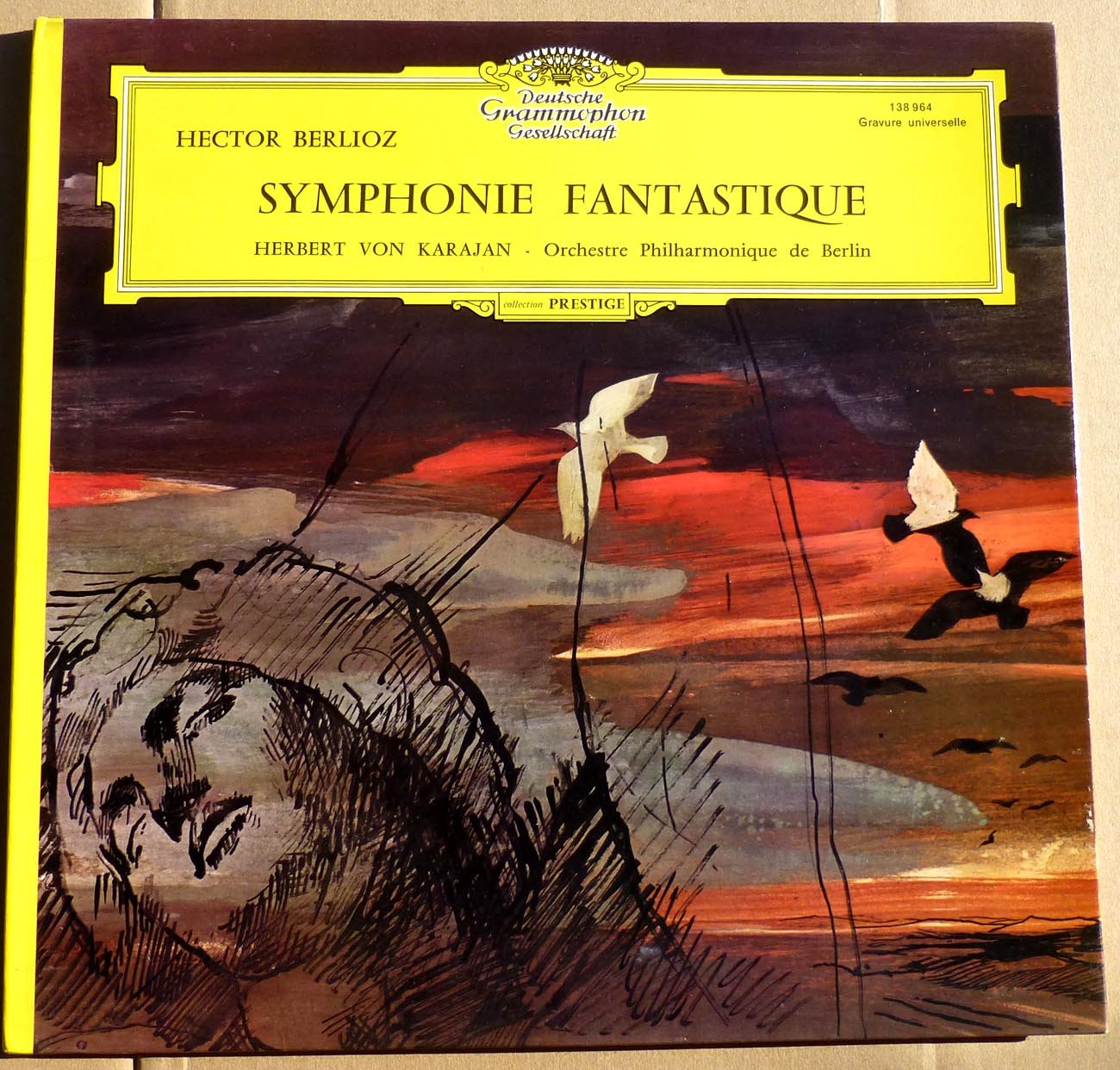 1 Disque Vinyle LP 33 Tours - Deutsche Grammophon 138 964 - Hector Berlioz - Symphonie Fantastique - Herbert Von Karajan - Orchestre Philharmonique de Berlin