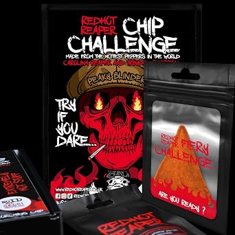 Red Hot Reaper – (2pack) Challenge Hottest Chip – Peaky Blinders - Carolina Reaper Spicy Challenge - Stupidly Spicy Hot Chip