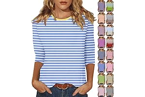 3/4 Sleeve Dressy T-shirt for Women: Classic Style for a Modern Woman