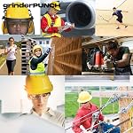 grinderPUNCH 3 Pairs Combo Bifocal Safety Reading Glasses - Assorted Colors Clear Black Yellow Lens - With Side Cover