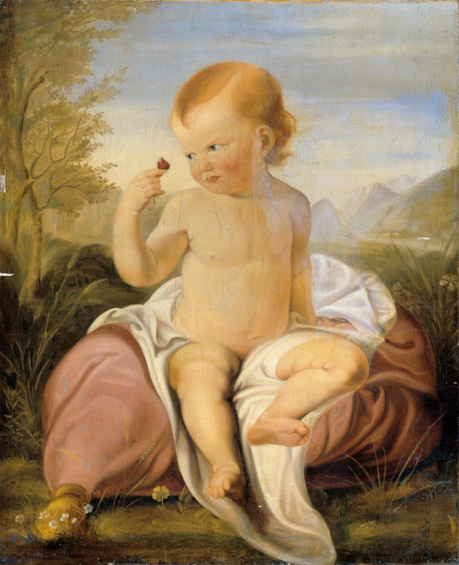 ARTXLXXBN Famous Art Print Poster Vintage Wall Art Child with Vetch Flower by Philipp Otto Runge Canvas Art Poster for Home Decor 60x90cm