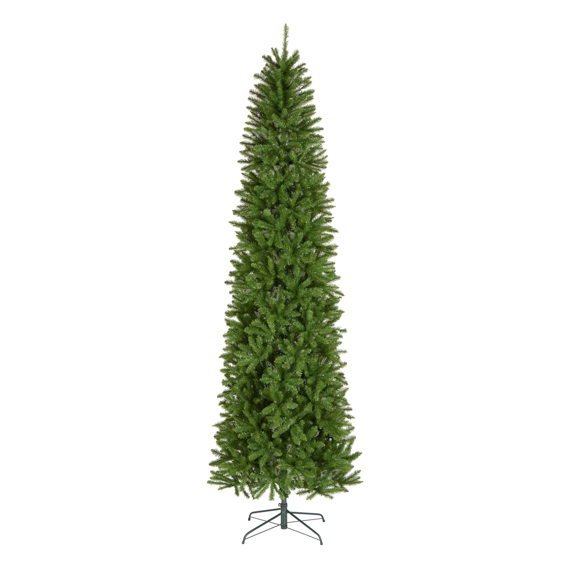 National Tree Company 10 ft Unlit Kingswood Fir Slim Artificial Christmas Tree, 1,715 Tips, Includes Stand, Green