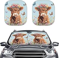 Vista 37 de Parasol para parabrisas de automóvil con estampado de playa tropical, protección universal para proteger el interior del automóvil, bloquea