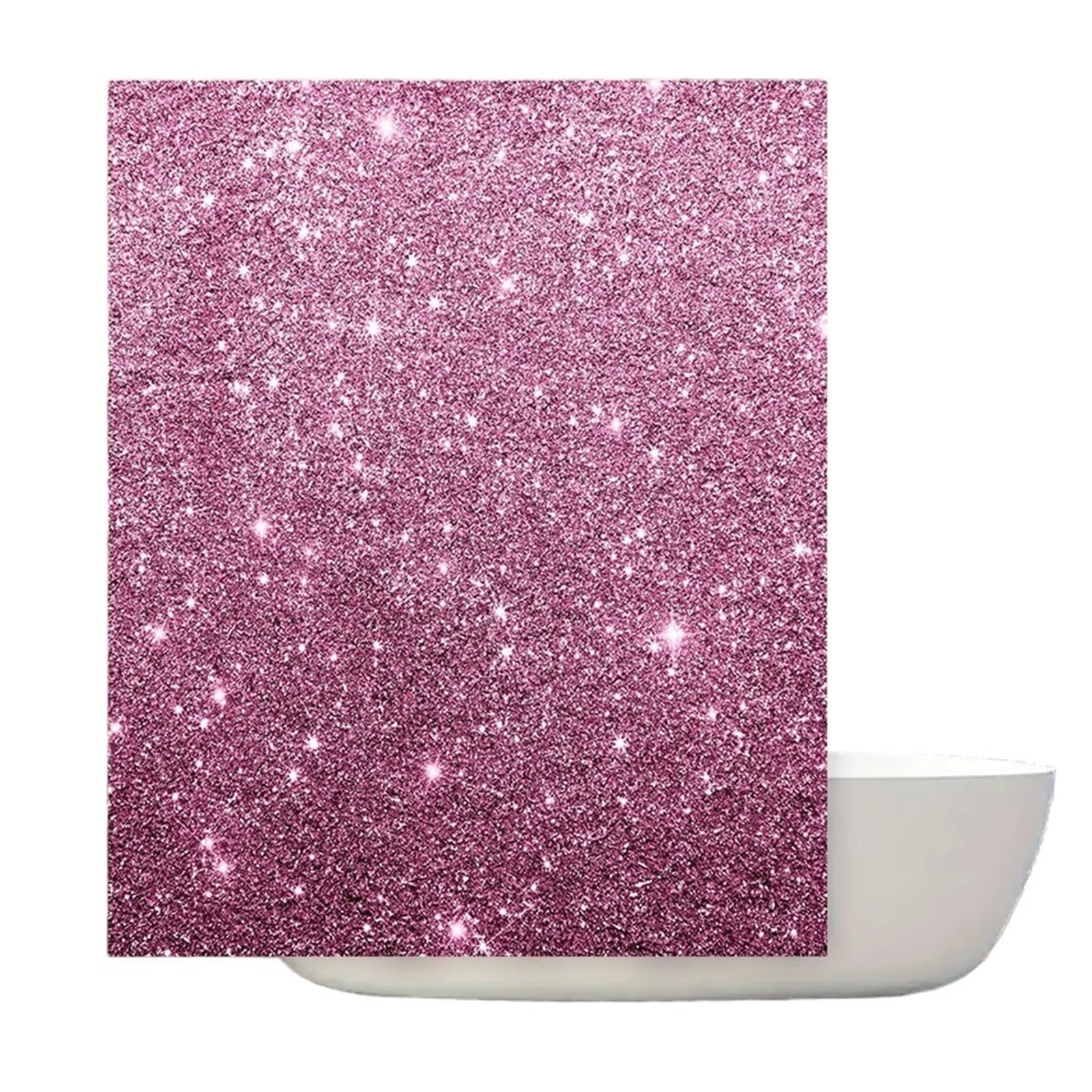 Tenda Doccia Tenda da doccia scintillante Copri tappeto bagno con glitter rosa for arredo Divisorio impermeabile in tessuto poliestere 72x84 pollici(180x180cm)