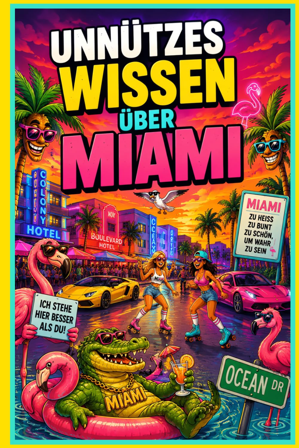 Unnützes Wissen über Miami: Verrückte, lustige und erstaunliche Fakten über Florida, Strände, Promis, Geschichte und Kultur: Das humorvolle Miami Fun ... mit Quiz, kuriosen Geschichten und Glossar