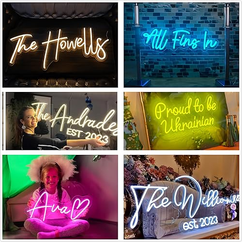 Miniatura 3 de Letreros de neón personalizables, letrero de neón personalizable para decoración de pared, letreros de neón personalizados para bodas, letreros de
