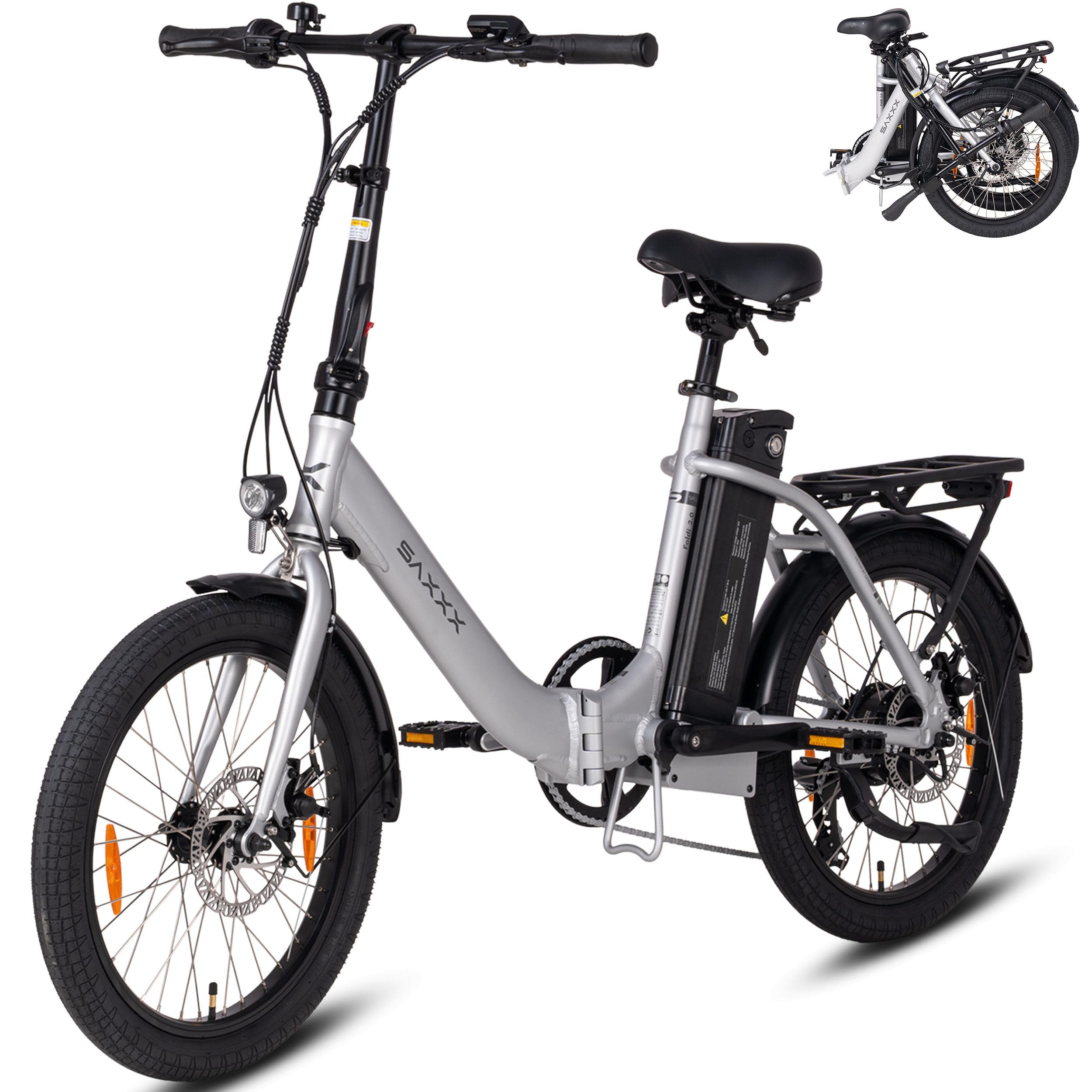 SAXXX E Bike Klapprad 20 Zoll mit 36V 13Ah Akku，90KM Lange Range
