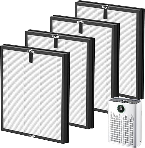 HAP603 - Paquete de 4 filtros de repuesto compatibles con ECOSELF HAP603  HAP603WF, filtro de repuesto para purificadores de aire para el hogar,
