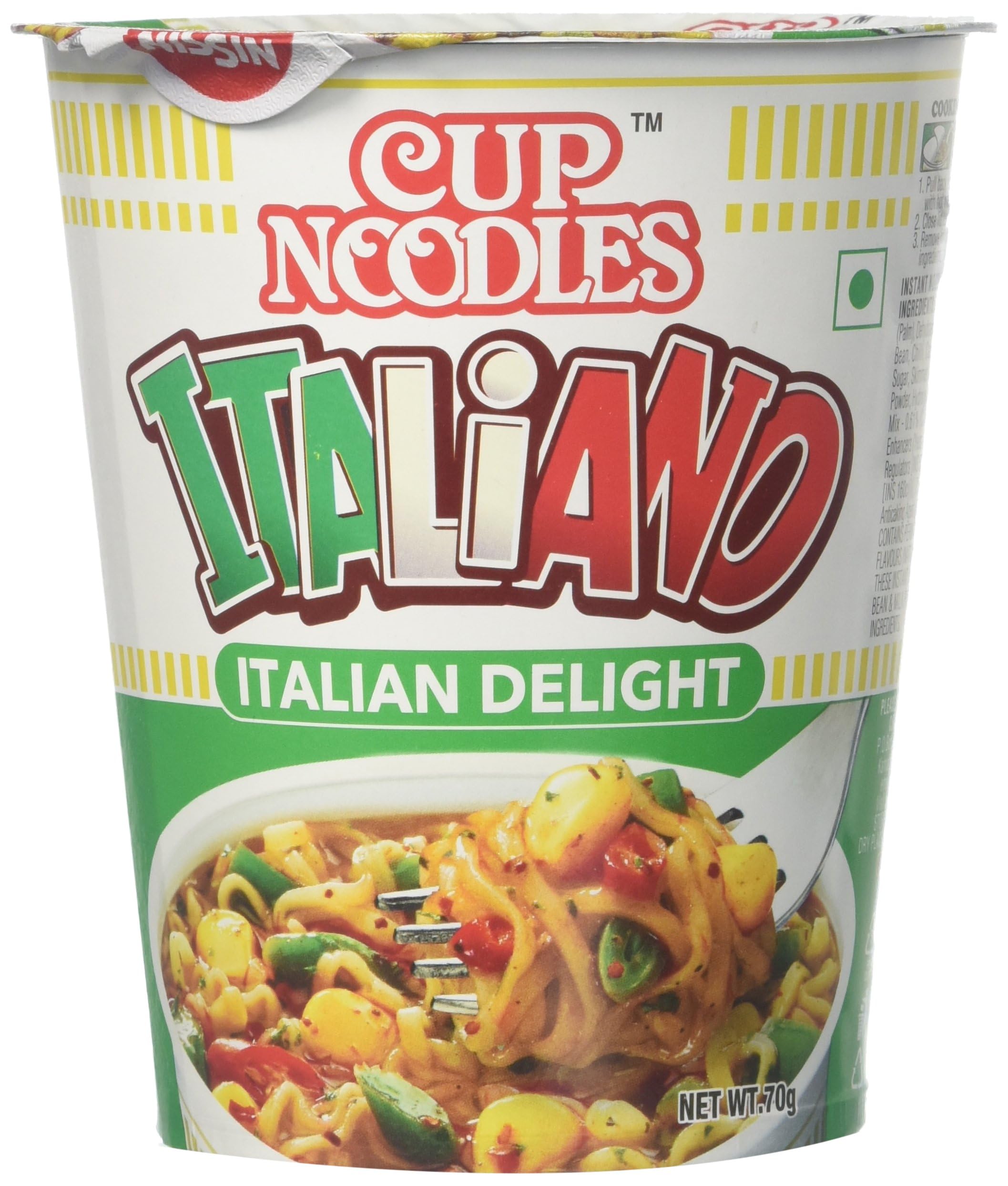 Nissin Cup Noodles Italiano | Flavour to transport you to Milan | Instant cup Noodles| With Italian flavored ingredients | 70g