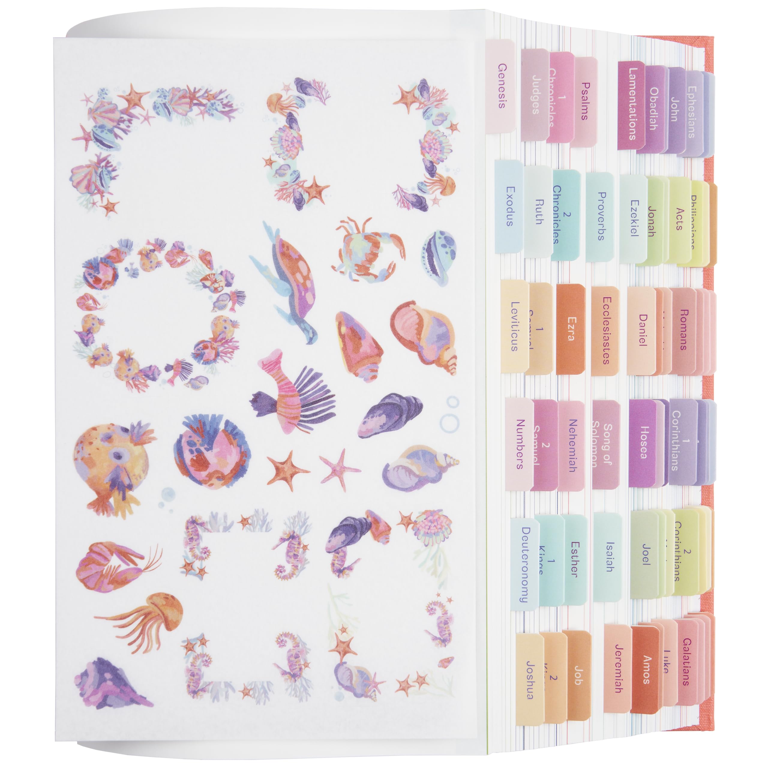 BLIEVE- Bible Tabs with Stickers Included, Laminated Bible Tabs for Women and Men, Bible Accessories and Bible Study Supplies, Bible Book Tabs and