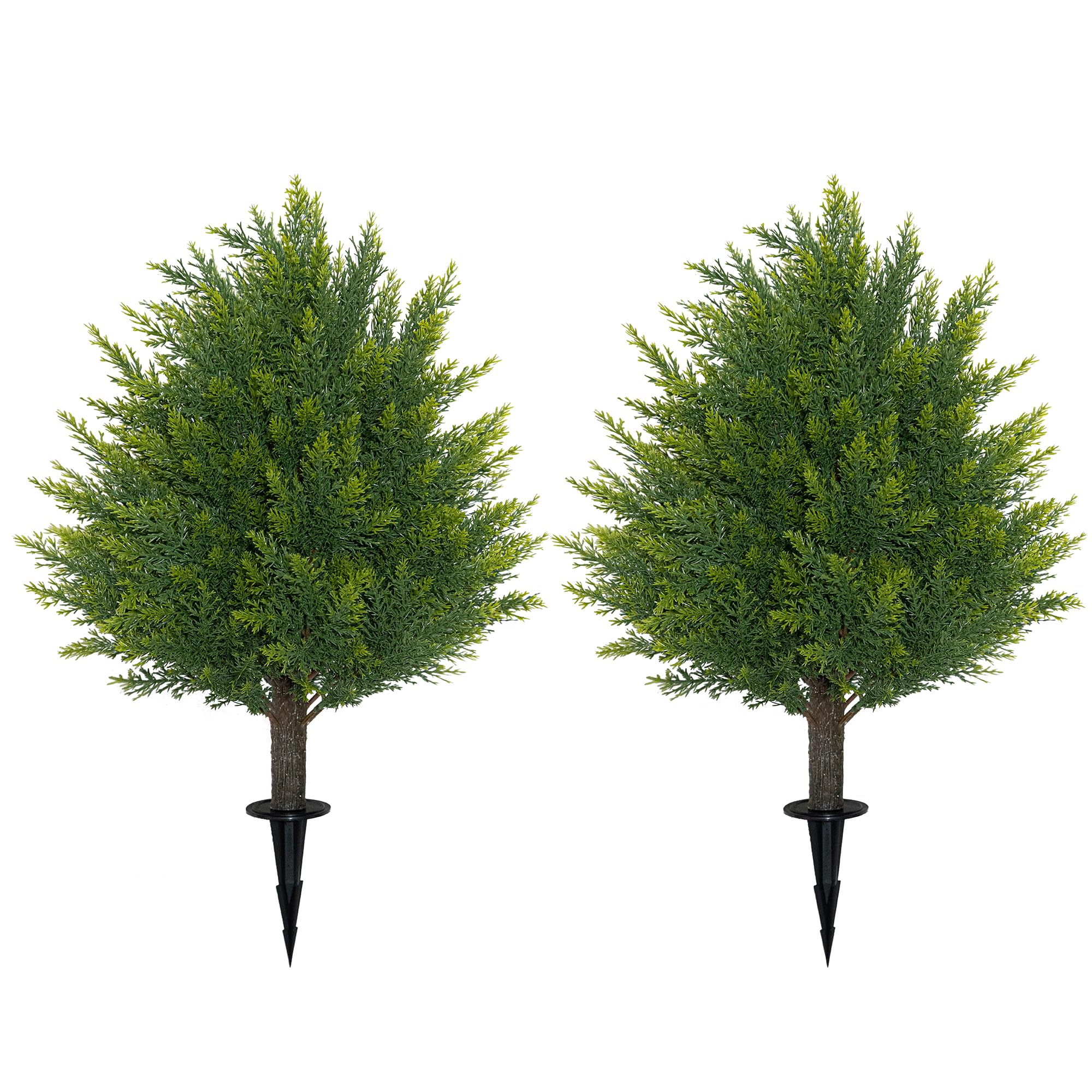 JoyPower 21 inch Artificial Cedar Topiary Ball Trees