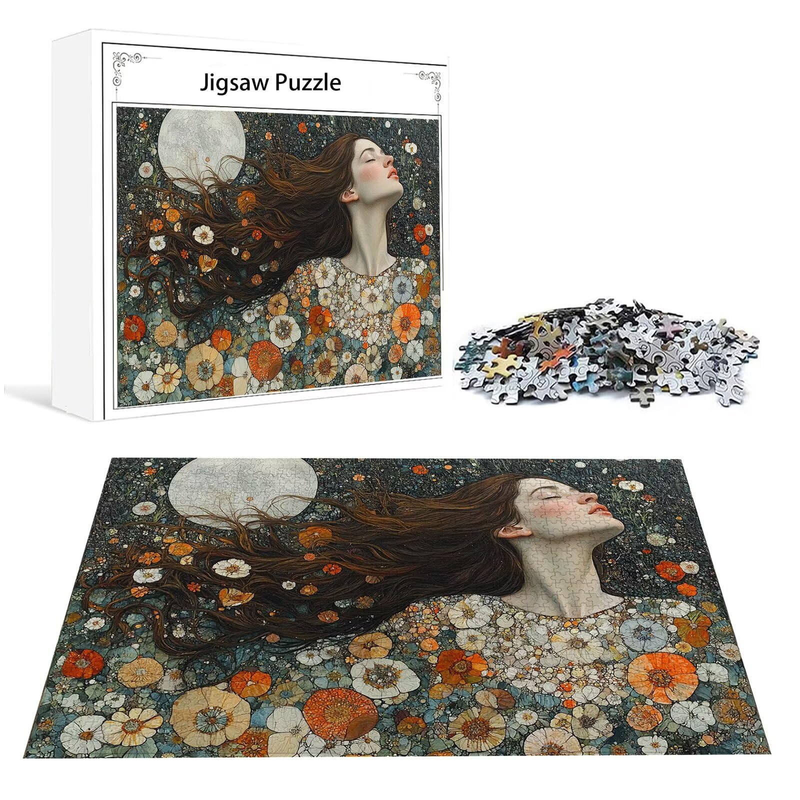 Frau Puzzle 5000 Teile Erwachsene Klassische Puzzles Mond Jigsaw Anspruchsvoll Impossible Schwer Pädagogisches Spielzeug Kinder Holzpuzzlem Groß Puzzlespiel Geeignet für alle Altersgruppen P-635
