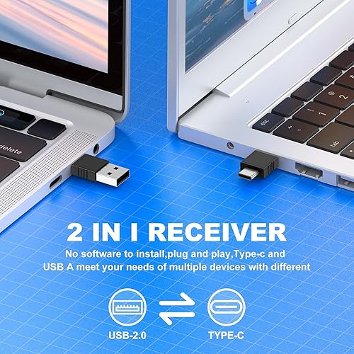 Miniatura 9 de DinoFire Presentador inalámbrico Hyperlink Control de Volumen Presentación Clicker RF 24GHz USB PowerPoint Clicker Presentación Control Remoto