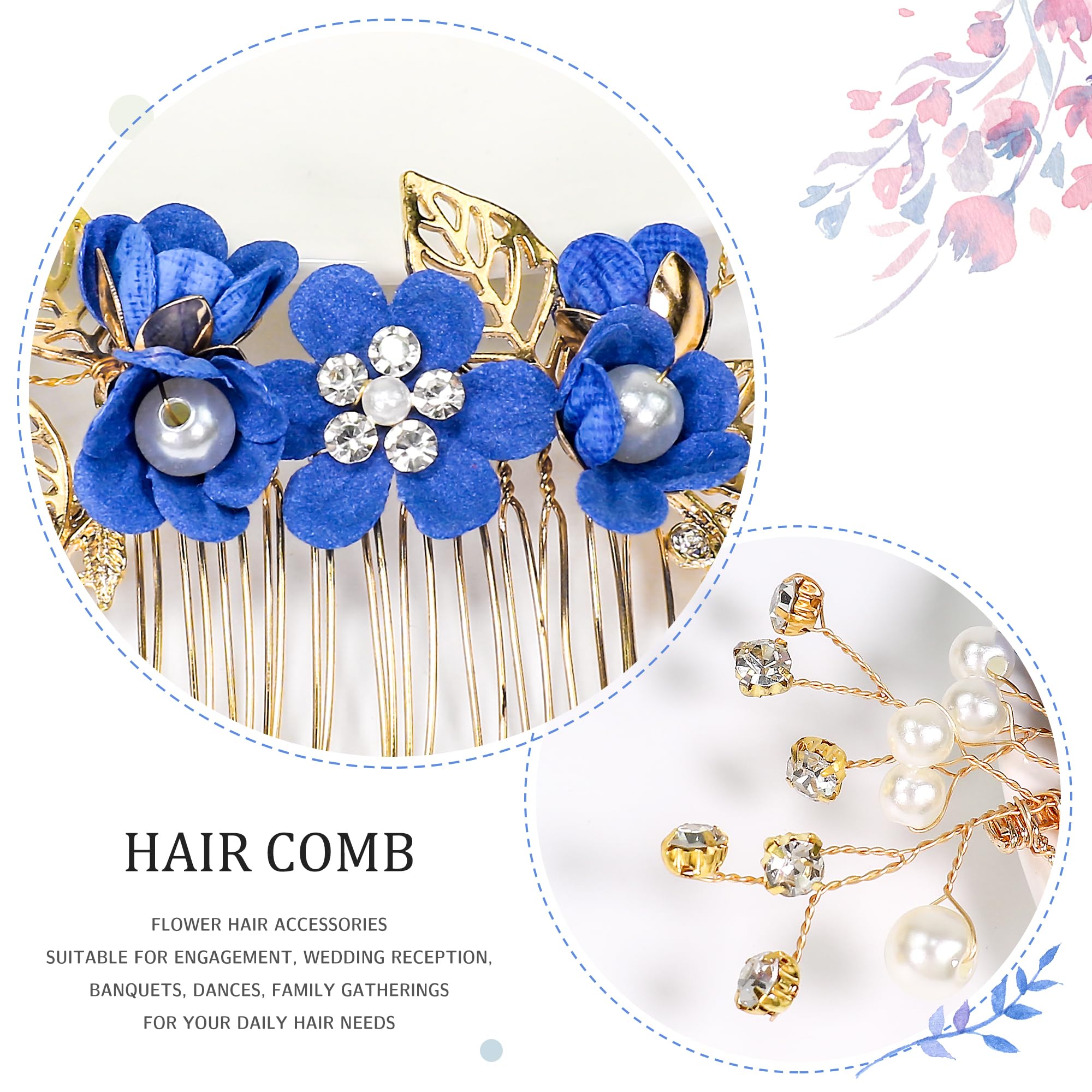 Amazon.com : 4 PCS Flower Hair Comb Summer Flower Girl Hair Pin  