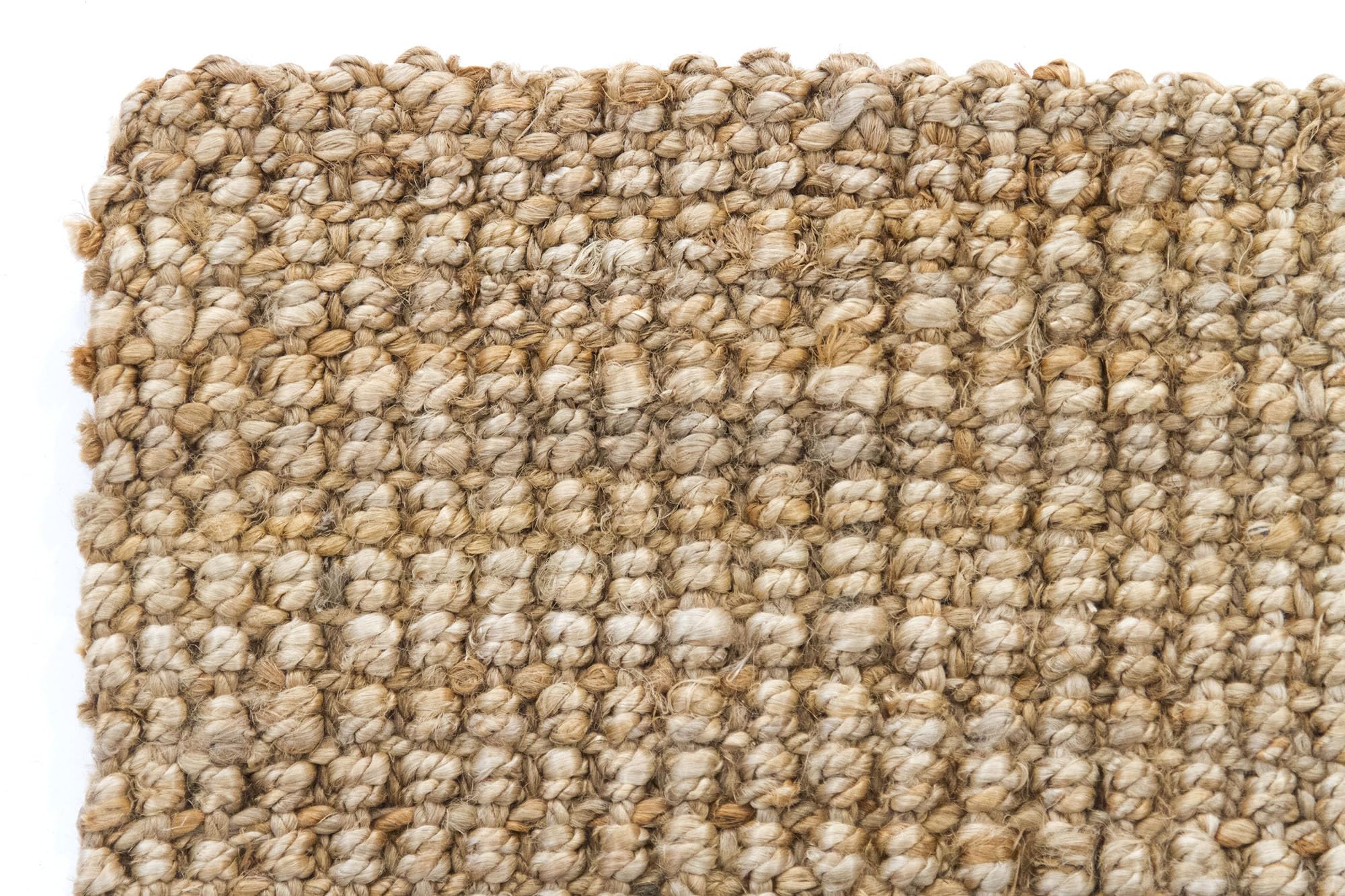 HAMID - Kerala Jute-Teppich, 100% Jutefaser-Teppich, Handgewebt, Teppich für Wohnzimmer, Esszimmer, Schlafzimmer, Flur, Natürliche Farbe (60x110cm)