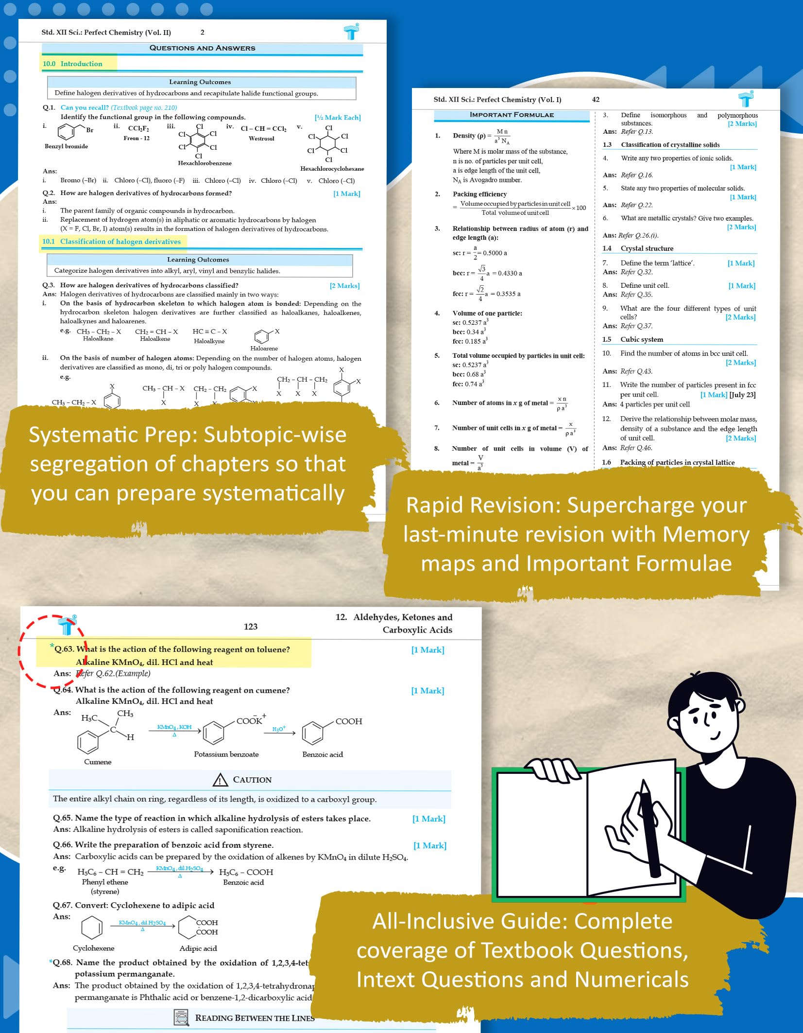 Std 12 Chemistry 1 & 2 Books | SYJC Science | HSC Maharashtra State Board | Based on Std XII New Syllabus | Perfect Notes | Set of 2 1