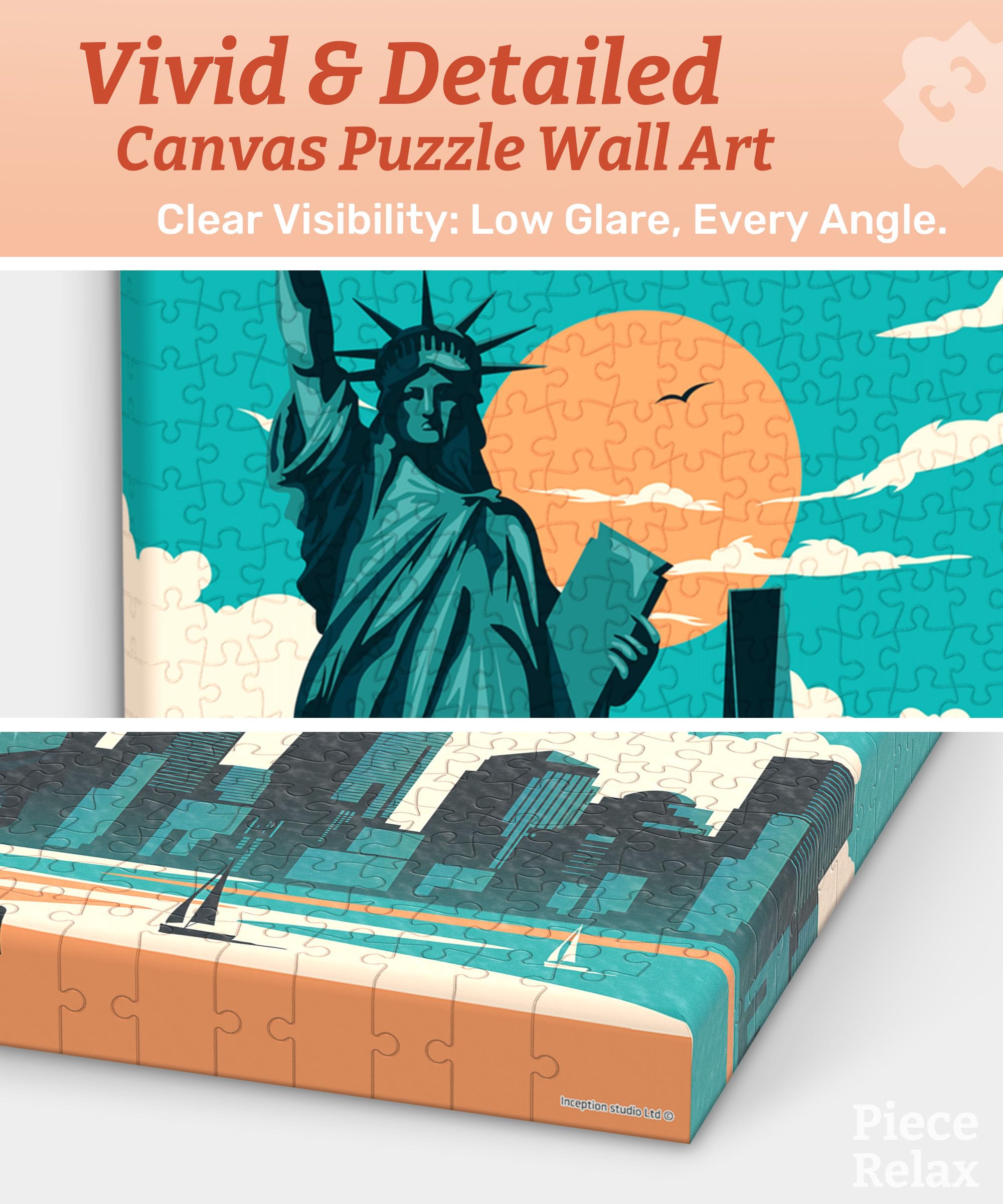 PieceRelax Canvas Wall Art Puzzles for Adults, Studio Inception_Days in New York - Image 3