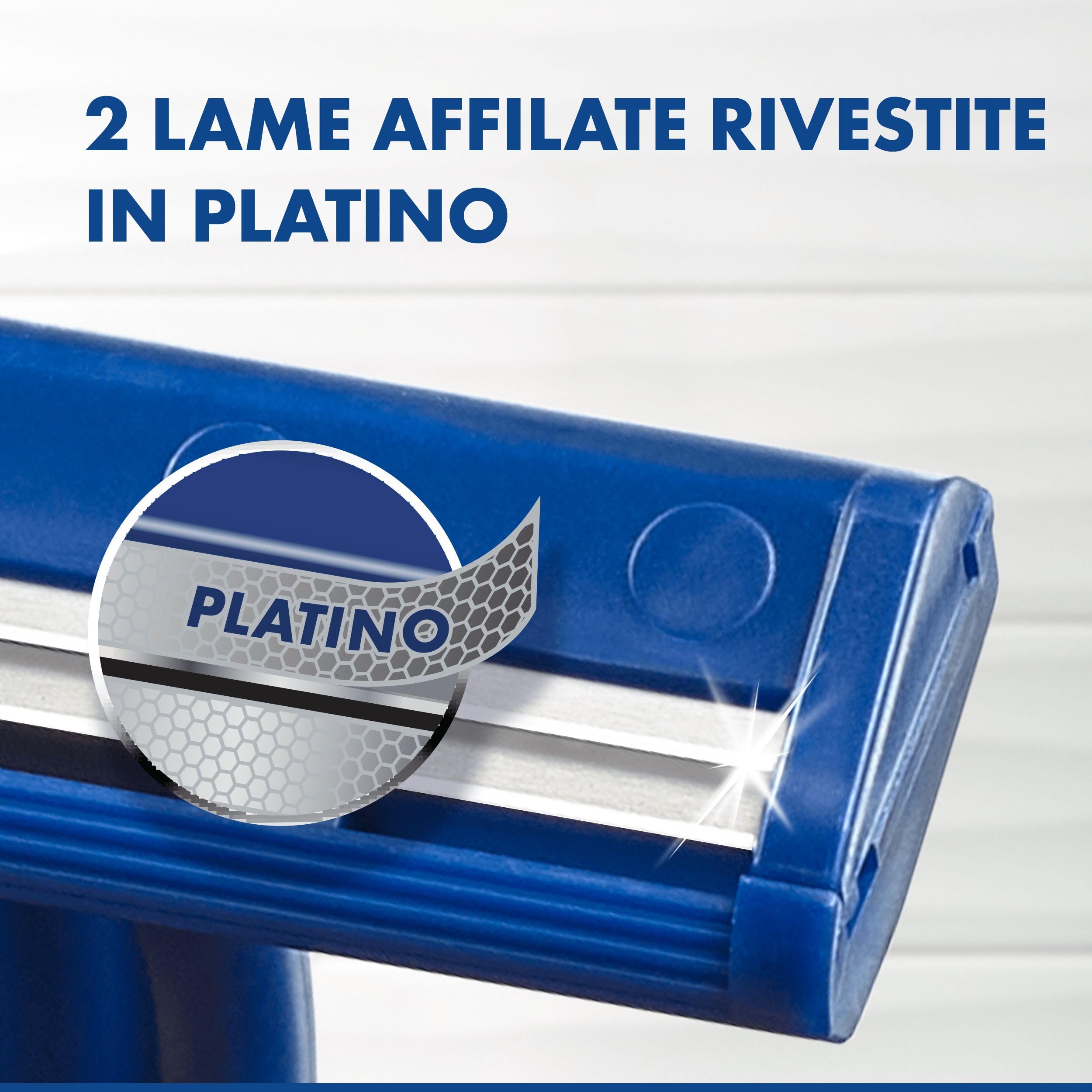 Gillette BlueII Rasoi Da Uomo Usa E Getta Confezione Da 20, Rasoio A 2 Lame Con Testina Fissa