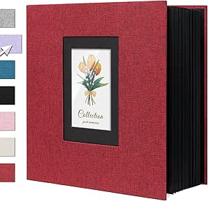 Colemoly Álbum De Fotos De Lino, 300 Bolsillos Para Fotos De 4 X 6 Pulgadas, Cubierta De Tela, Libros, álbumes De Boda, Escuela, Aniversario Familiar, Recuerdos De Bebé, Compromiso, álbumes De