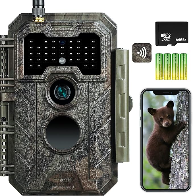 Trail Camera WiFi 32MP 1296P,Hunting Camera with 0.2s