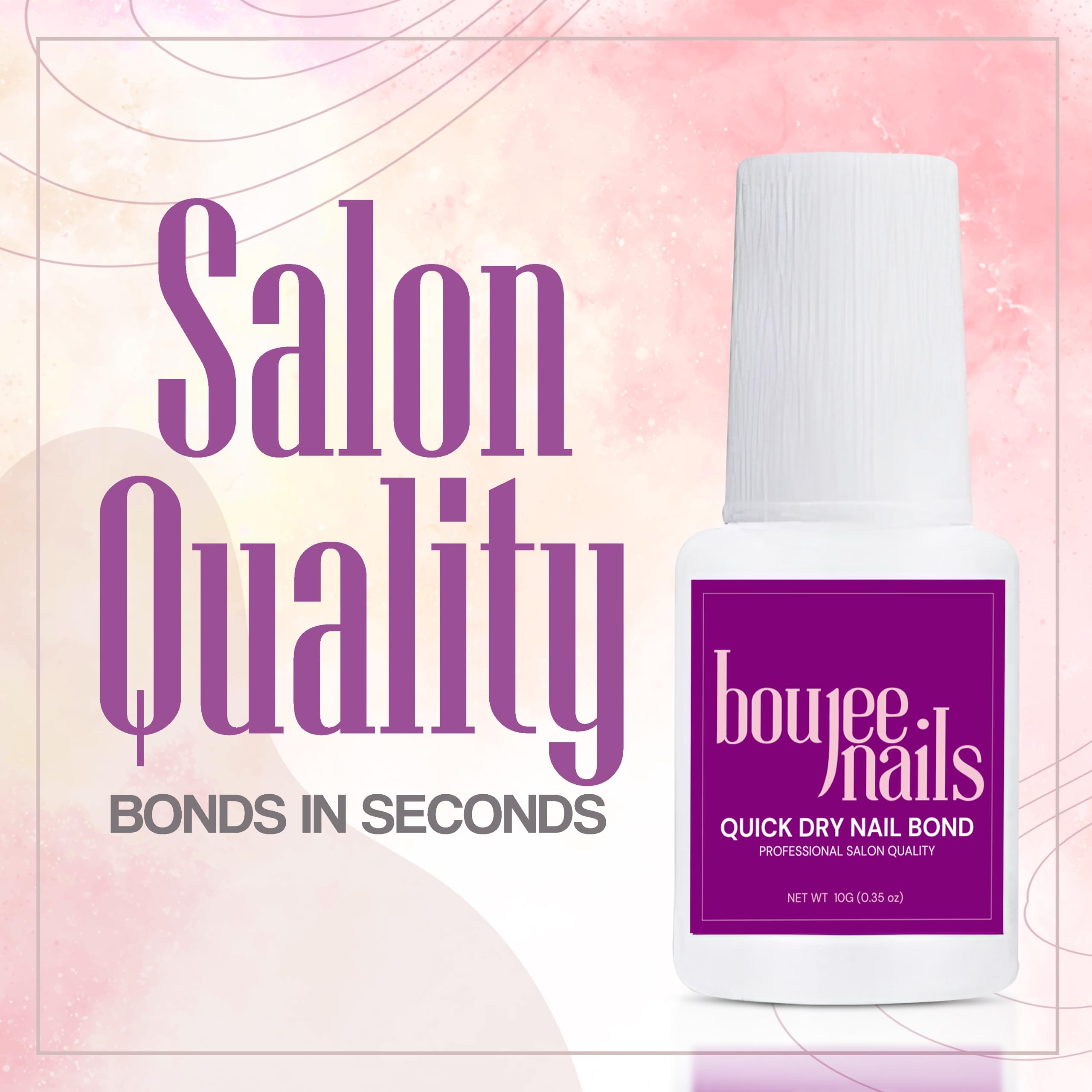 Quick Dry Nail Bond for Press on Nails and Acrylic Nails Strong Nail Glue Boujee Nails Long Lasting Glue