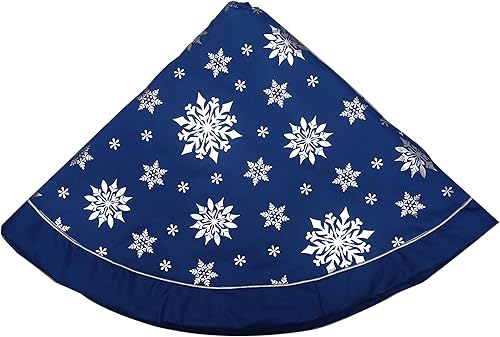 Miniatura 49 de Flash World Falda grande de árbol de Navidad de 52 pulgadas, cubierta suave de Navidad, decoración con cuello de copo de nieve, falda de árbol