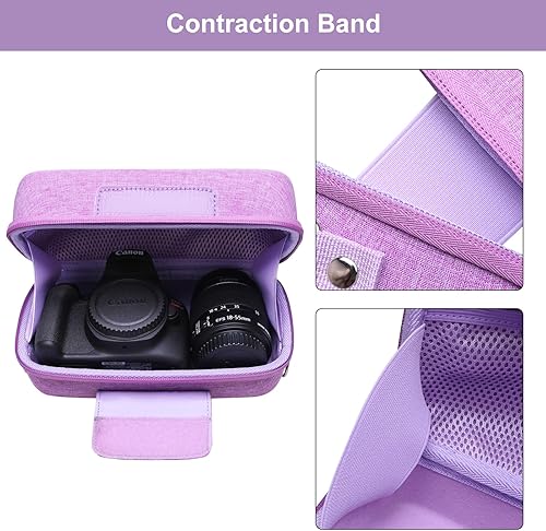 Miniatura 5 de LTGEM Estuche para Cámara Canon EOS Rebel T7  R50  R100  R50 V  T6  R8  R10  RP  SL3  R5  T100 DSLR SLR Cámara y Lente 18-55mm18-45mm con Correa