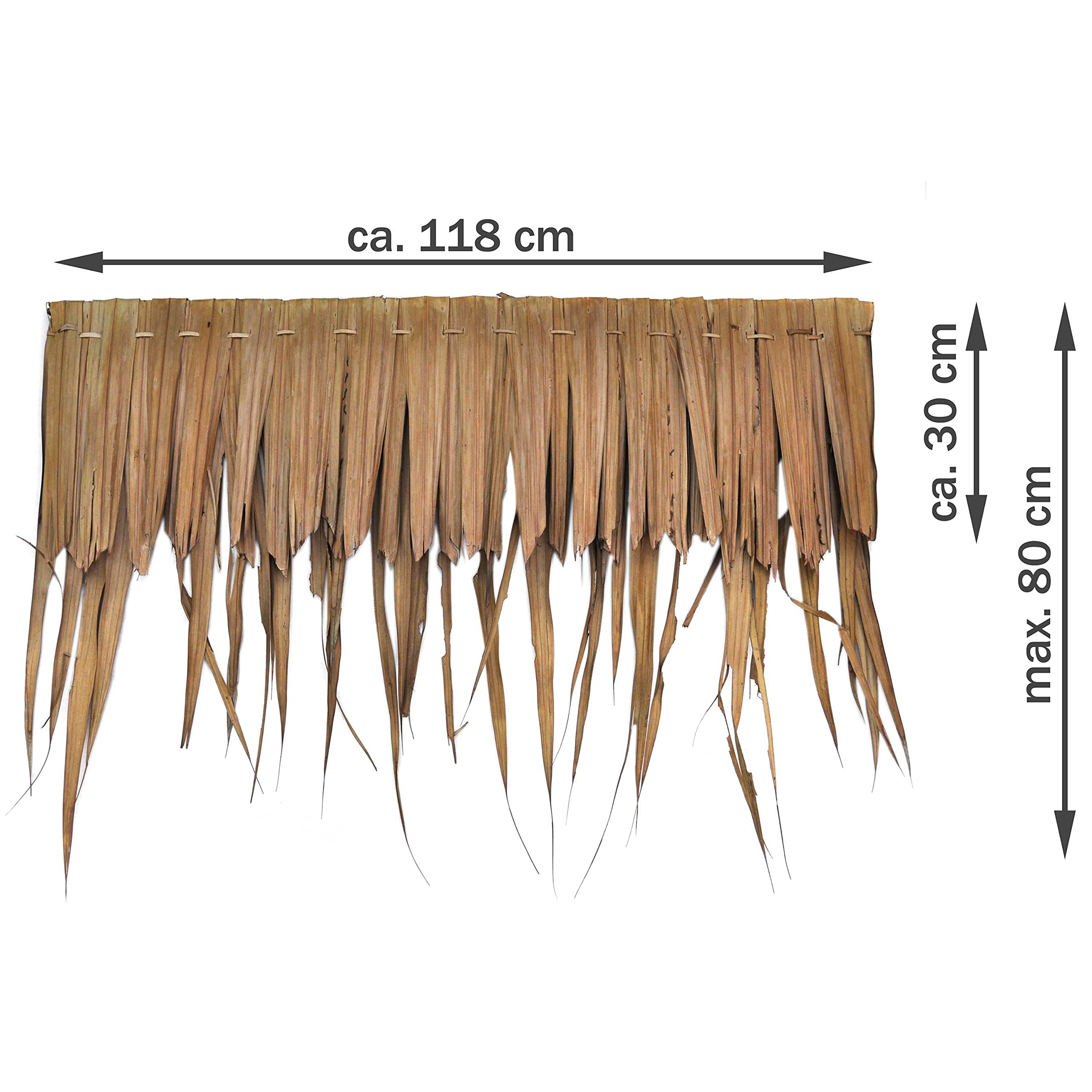 Palmdach Paneele Palmschindel Palmenblätter | Nachhaltiges Naturmaterial | Wetterfest Regendicht und Langlebig | Innen- und Außenbereich | ca. 118-120 cm | 10 Stück