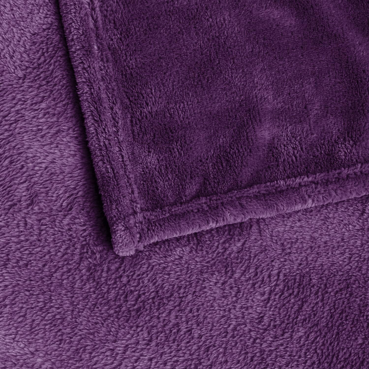 BEDELITE Fleece Blanket King Size Blankets for Bed, Luxury Plush Cozy Fuzzy Blanket 108x90 inches, Super Soft Warm Lightweight Throw Blanket All Seasons Suitable, Purple - Image 6