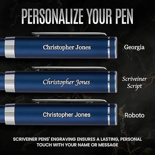 Vista 112 de Scriveiner Pluma estilográfica EDC de lujo (fina), impresionante bolígrafo de bolsillo negro mate, acabado cromado, punta alemana Schmidt, 11. Negro