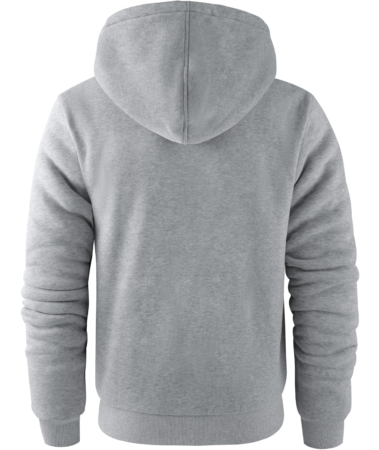 SPEEDRUN Sudaderas Hombre Cremallera con Capucha Negra Chaqueta Pelo Sudadera for Men Gruesa Invierno Completa Full Zip up Hoodie Regular