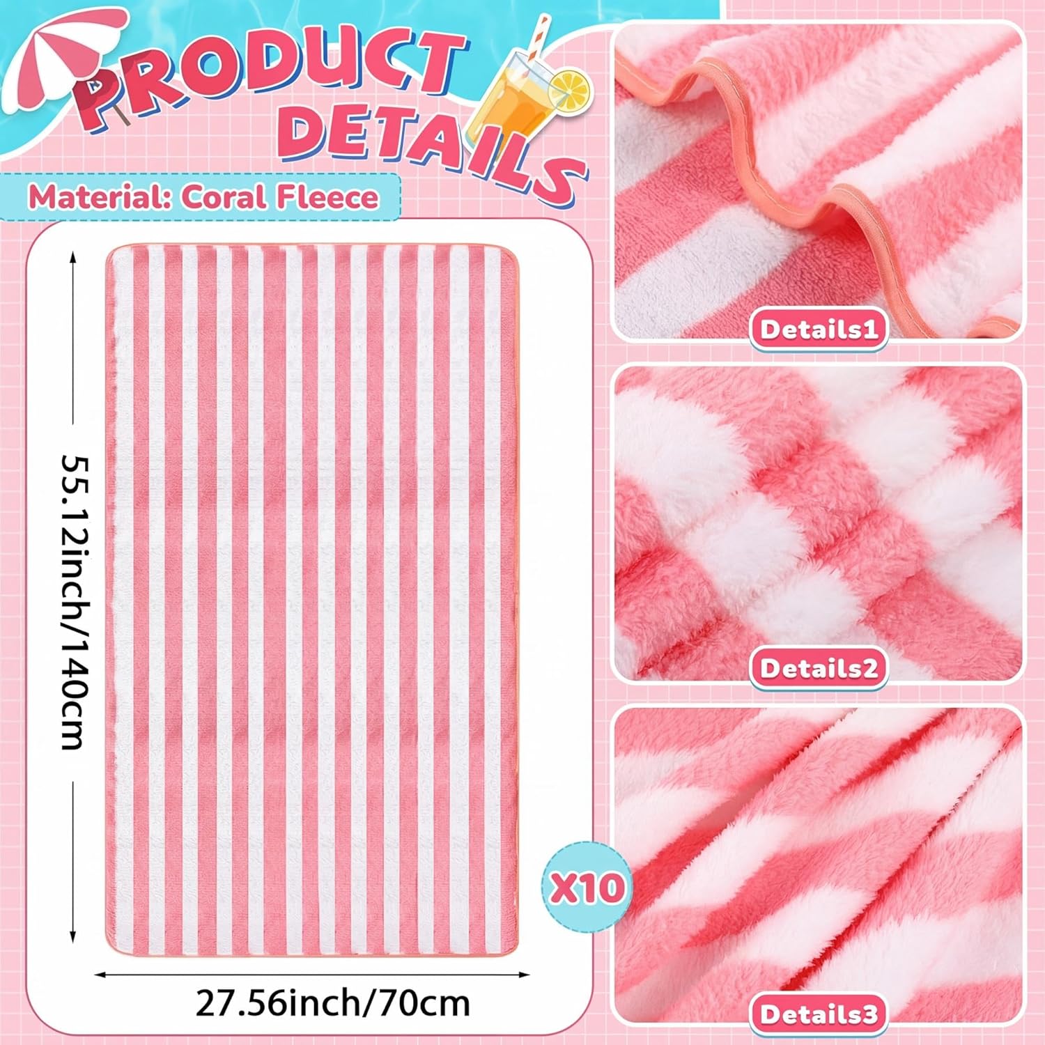 50 Pcs Bachelorette Pool Party Favors Set for Women 10 Guest Pink Jelly Tote Bags Heart Sunglasses Quick Dry Towels Inflatable Drink Holders Sun Visor for Bridal Shower Beach Party Supplies
