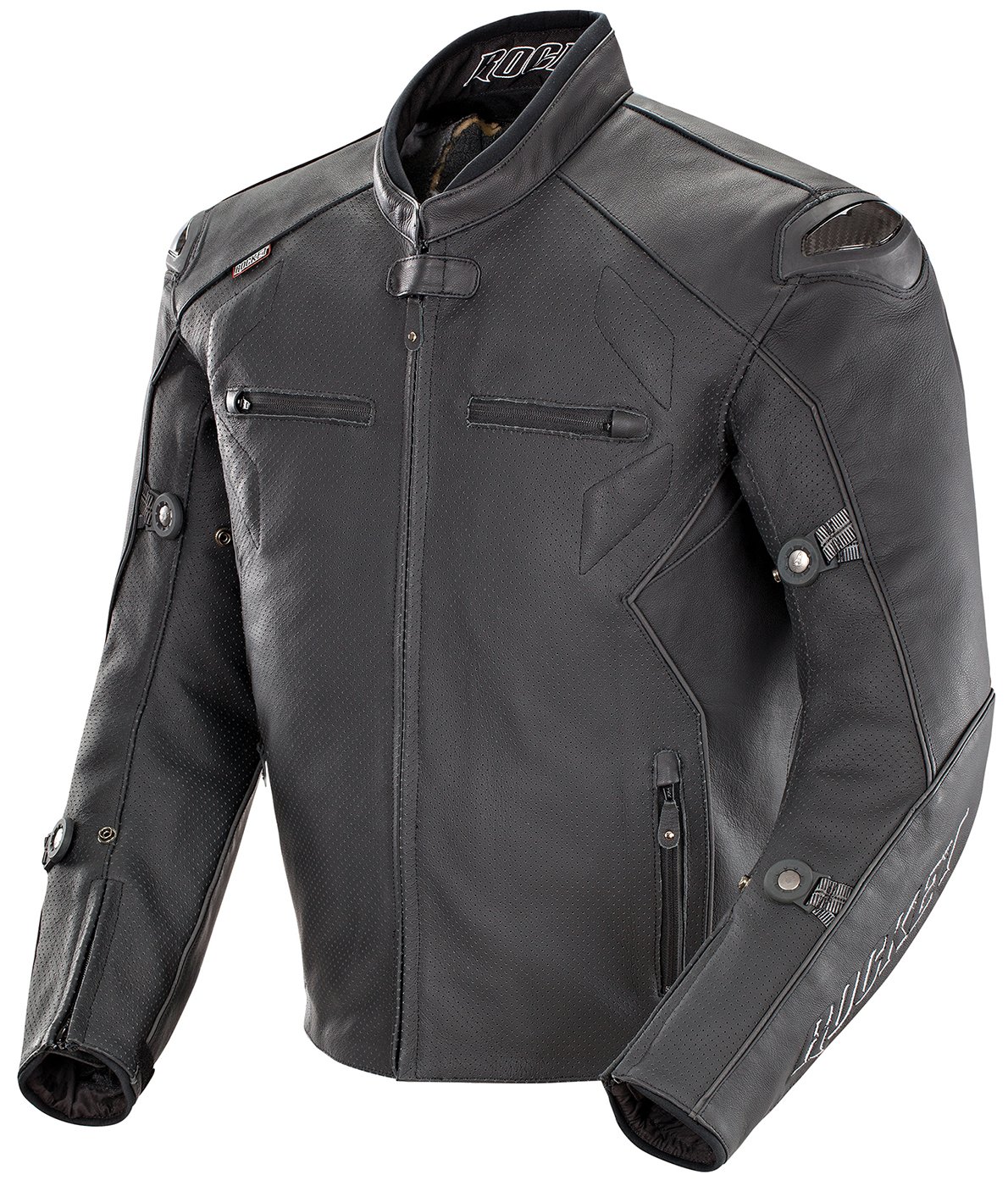 Joe Rocket1536-2046 Hyperdrive Men's Leather Motorcycle Jacket Perforated  (Black, Size 46)