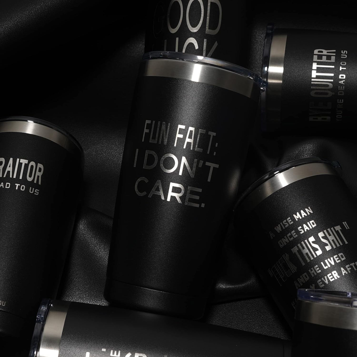 Fun Fact I Don't Care Coffee Mug - Sarcasm Sarcastic Humorous Very Funny Saying Engraved Tumbler - Birthday Fathers Day Men Gifts for Dad, Friends, Brother, Coworker, Colleague, Doctor, Teacher, Nurse - Image 5