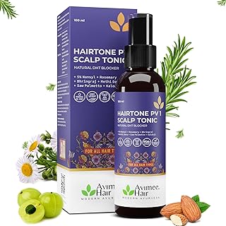 Avimee Herbal Hairtone PV 1 Scalp Tonic | Natural DHT Blocker & Fights Hair Fall | With Rosemary, Saw Palmetto, Amla, Methi & Bhringraj Extracts | Serum For Men & Women | 100 ml-picture-12