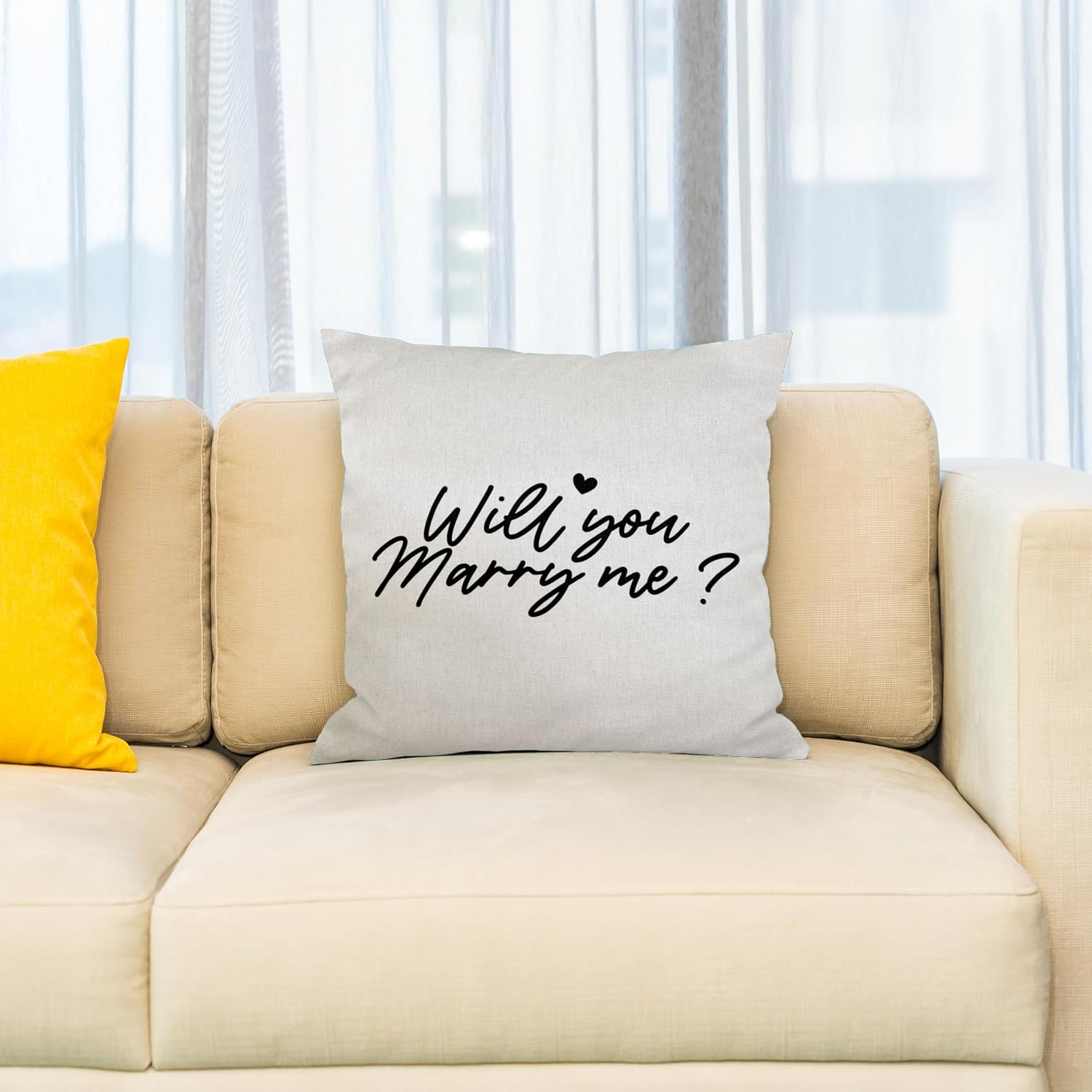3dRose Will You Marry Me Wedding Gift Honeymoon and Bridal Shower Gift 16x16 inch Pillow Case image 2