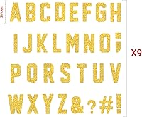 Vista 9 de Outus 279 Pieces Christmas 2 Inch A-Z Flock Letters Transfer Letters for Christmas Stocking Graduation Cap Toppers(Glitter Silver)