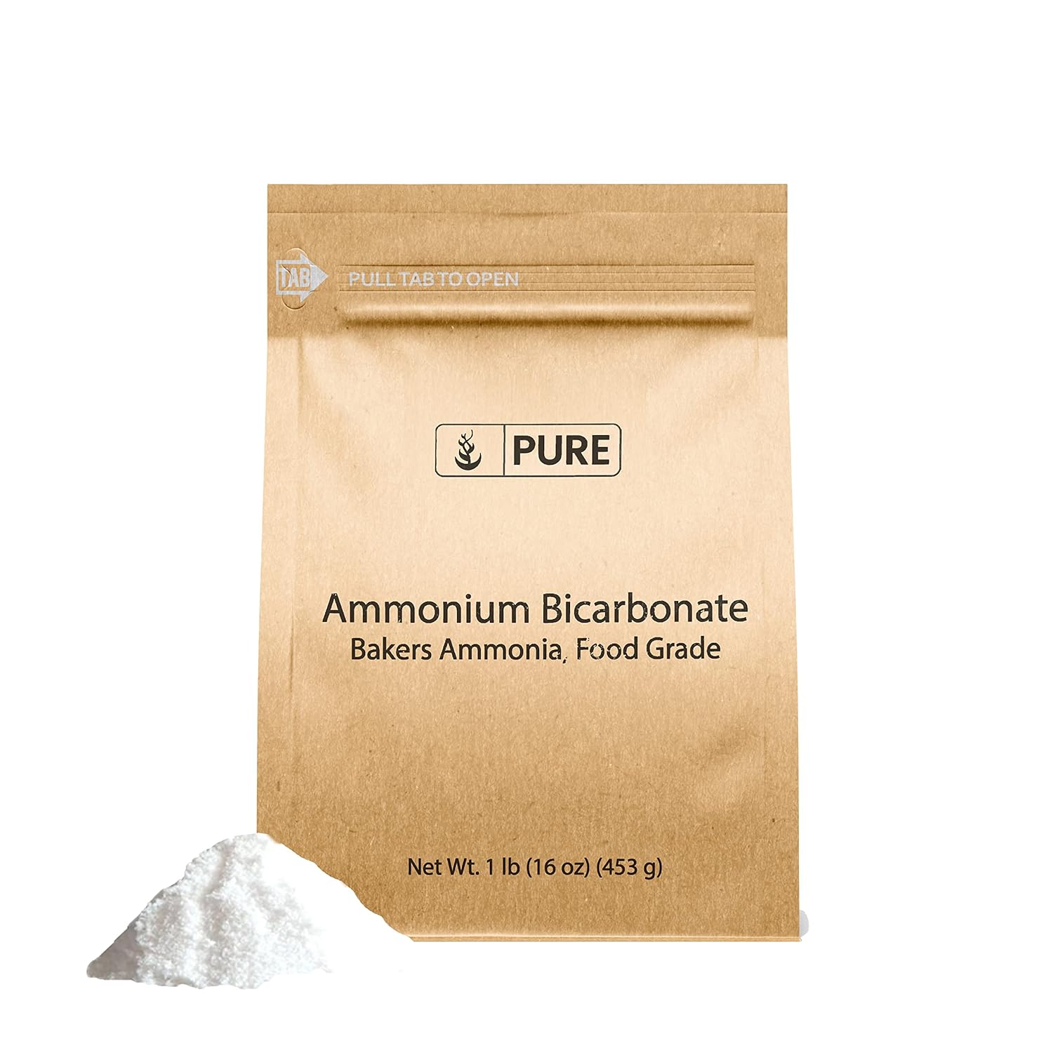 Pure Original Ingredients Ammonium Bicarbonate (1lb) Baker