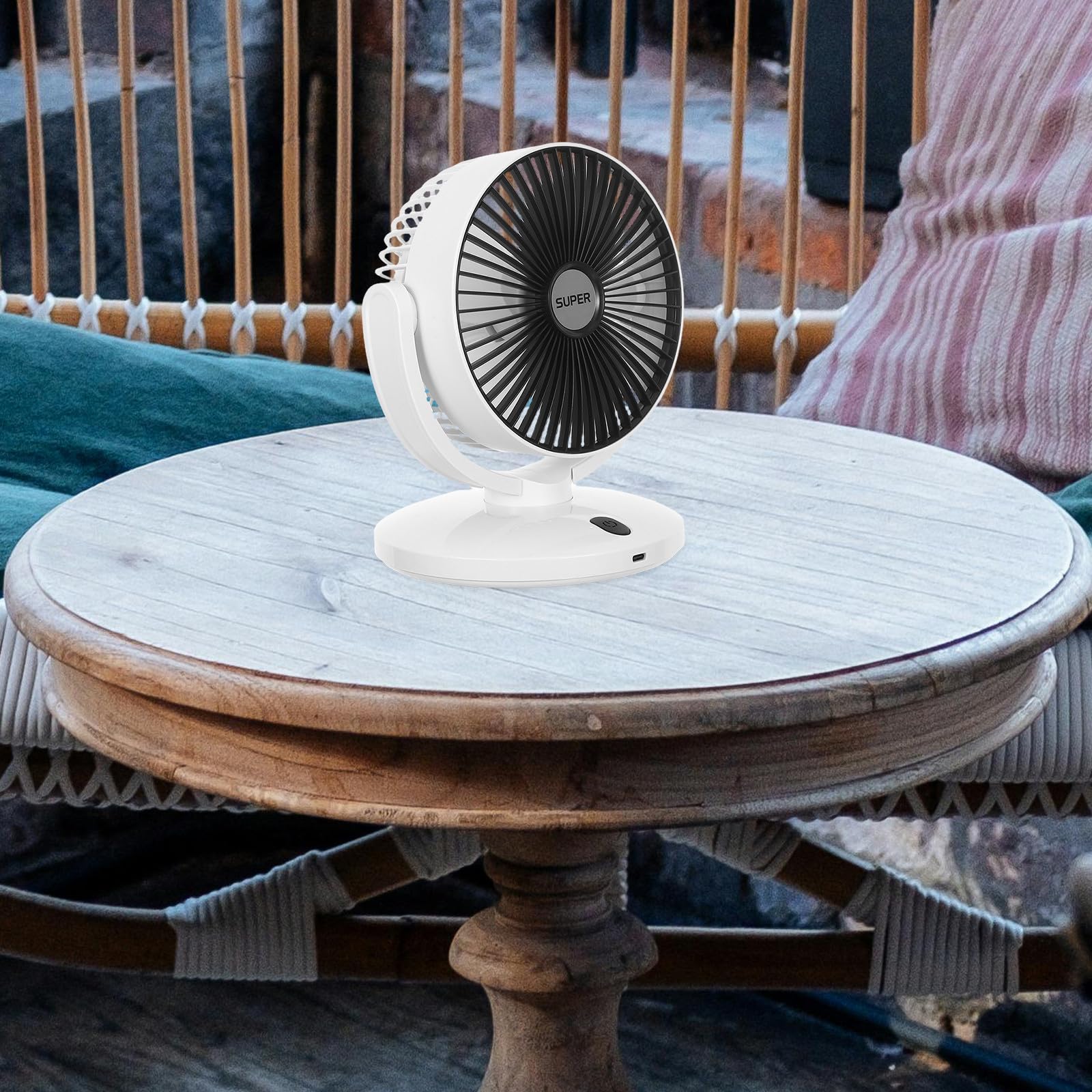 Ventilador de Mesa Portátil Recargable por USB Diseño Portátil y Simple para Uso en Escritorio, Adecuado para Estudiantes y Oficina