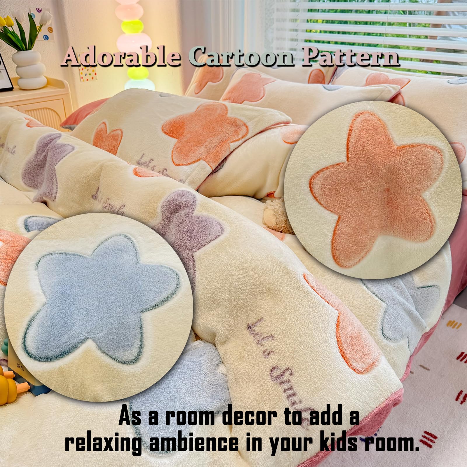 MorroMorn Twin Bedding Sets, Pink Duvet Cover Set, Kawaii Cream Cake Fluffy Comforter Covers Blanket Ultra Soft for Girls Kids Toddler Teen Women Twin/Twin XL Size