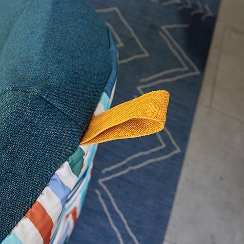 Miniatura 26 de Big Joe Milano Outdoor - Puf para exteriores, color blanco marino Cuero Montana Negro,Smartmax negro,Caribou,Carmel Montana Cuero,Blazer de