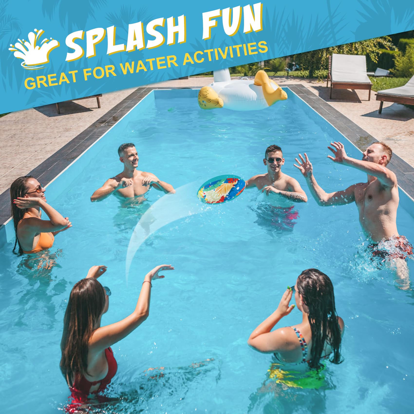 Paquete de 4 pelotas de salto de agua para juguetes de playa, pelota de playa con bolsa de malla, pelotas de piscina para piscina, playa, río, lago 4