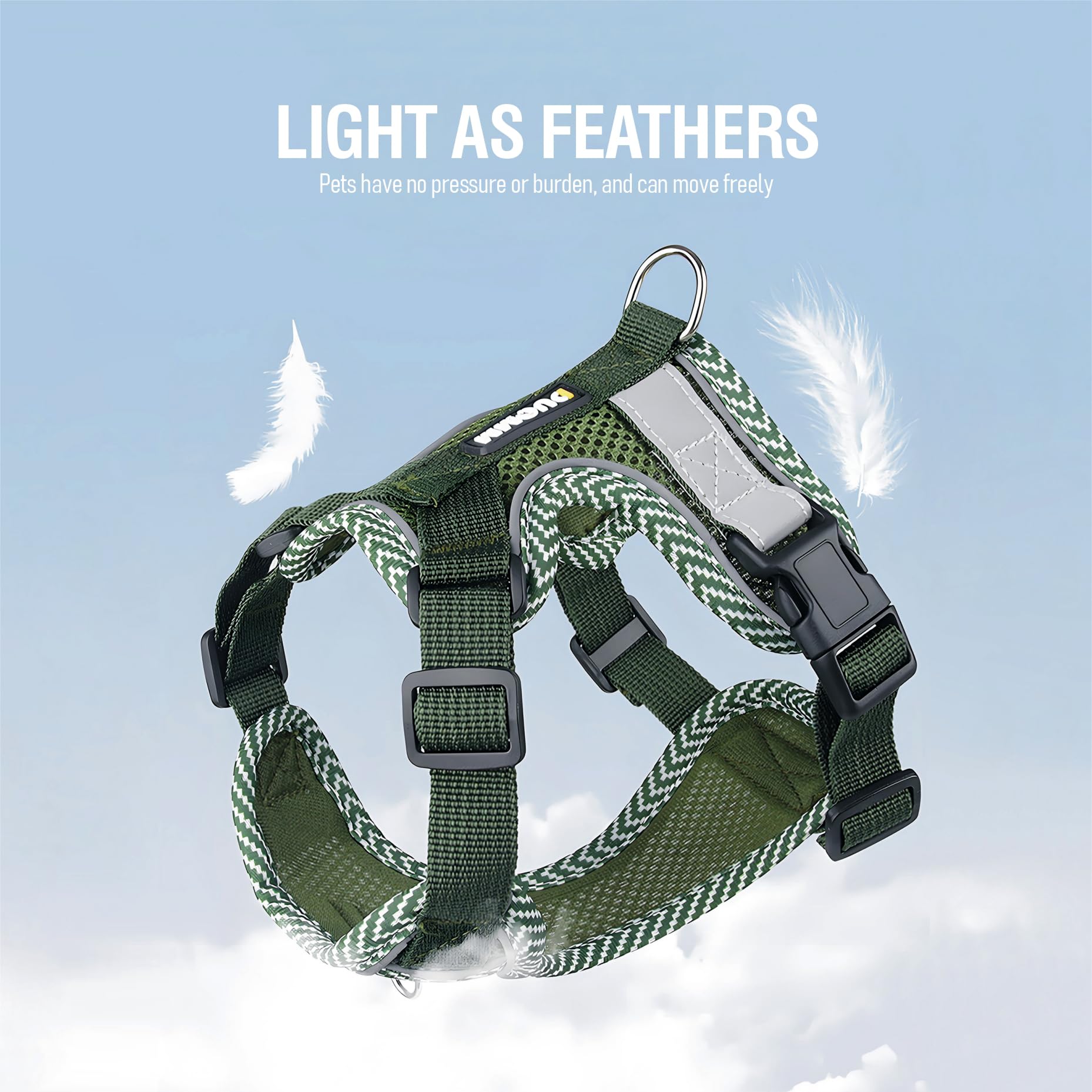 No-Pull Dog Harness for 7-10 lbs Pets, Reflective Escape-Proof Vest with Front Clip, Includes 1.5m Leash - image 5