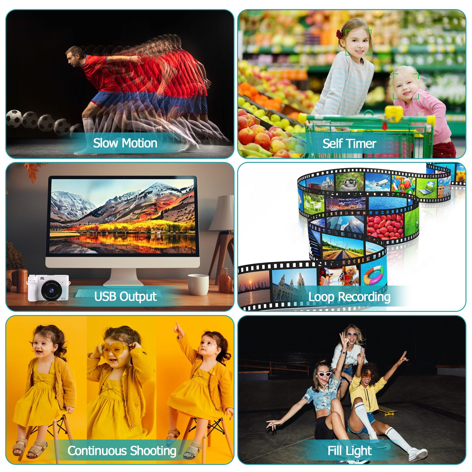 Macchina Fotografica Digitale 4K Ultra HD 75MP, Videocamera Autofocus con Zoom Digitale 18X e Schermo IPS da 3", Scheda SD 32GB, Macchina Fotografica Compatta per Principianti, Adolescenti (Bianco)